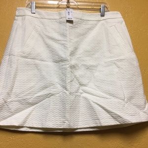 NWT The Limited Mini White Embroidery Flare Skirt